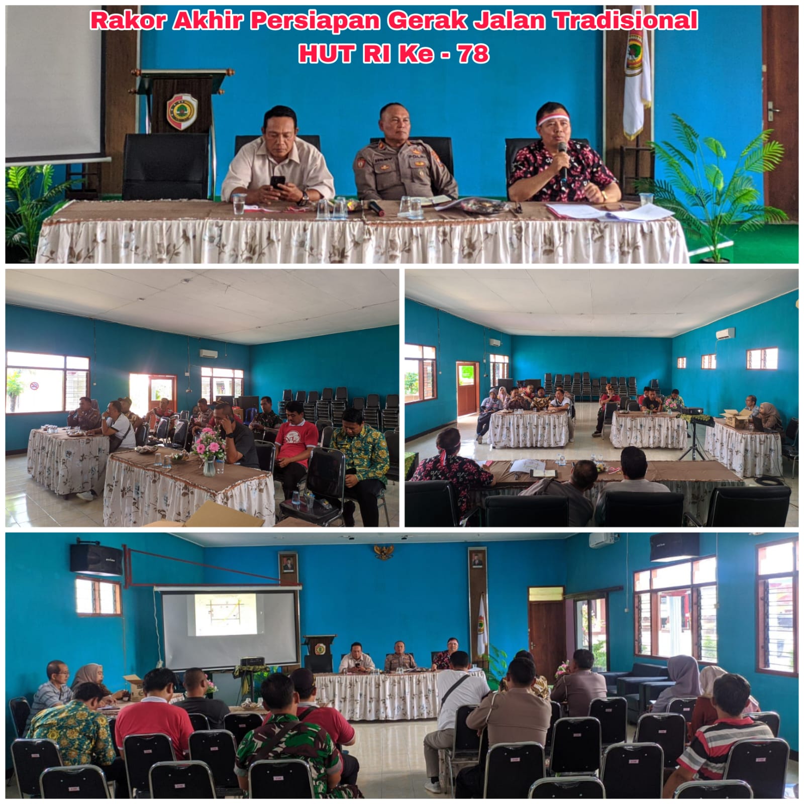 RAPAT KOORDINASI AKHIR PERSIAPAN GERAK JALAN TRADISONAL PERINGATAN HUT KEMERDEKAAN RI KE 78 TAHUN 2023 KECAMATAN JETIS