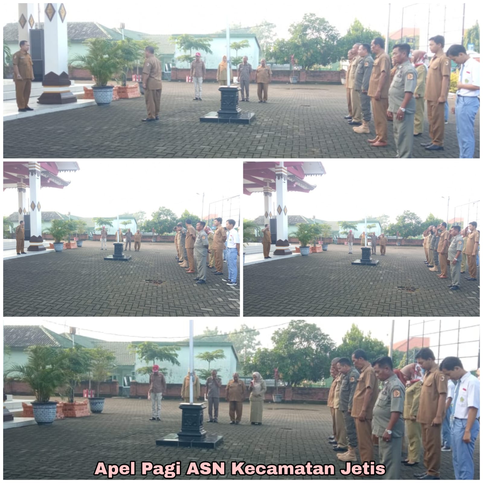 KEGIATAN APEL PAGI STAF KEC, JETIS, DINAS INSTANSI,, PENDAMPING DESA, UPK PNPM, PKH DI LINGKUNGAN KECAMATAN JETIS