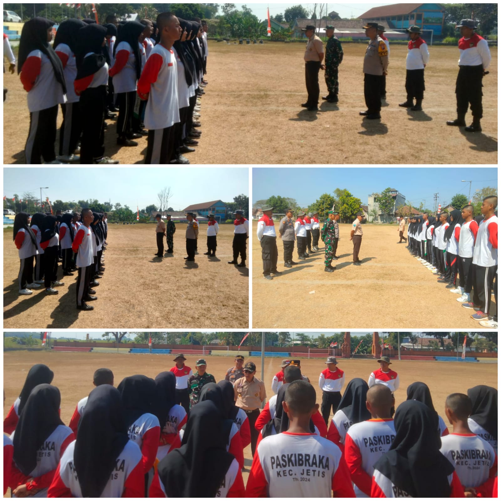 MONITORING PASKIBRAKA DALAM LATIHAN UPACARA PERINGATAN DETIK-DETIK PROKLAMASI KEMERDEKAAN RI KE 79 KECAMATAN JETIS