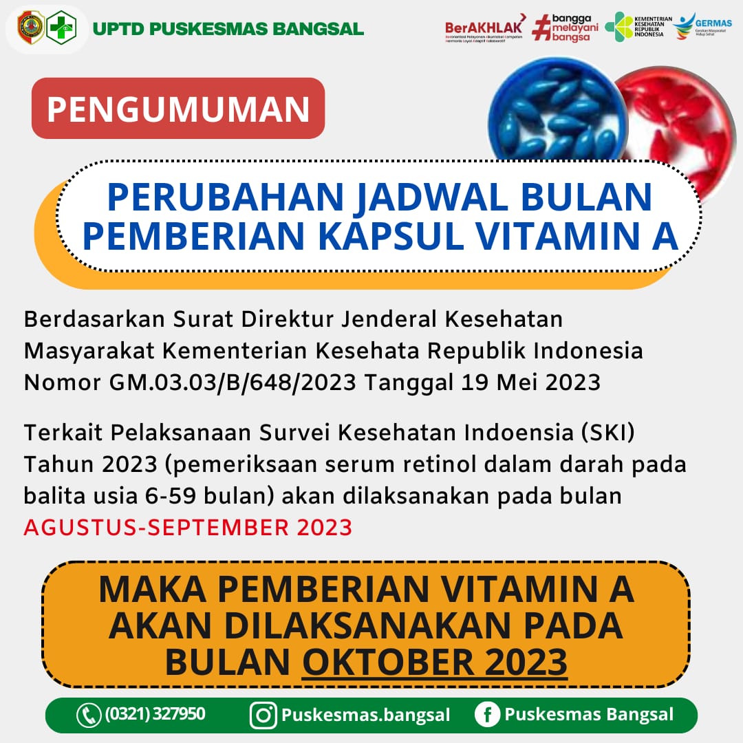 Perubahan Jadwal Bulan Pemberian Kapsul Vitamin A