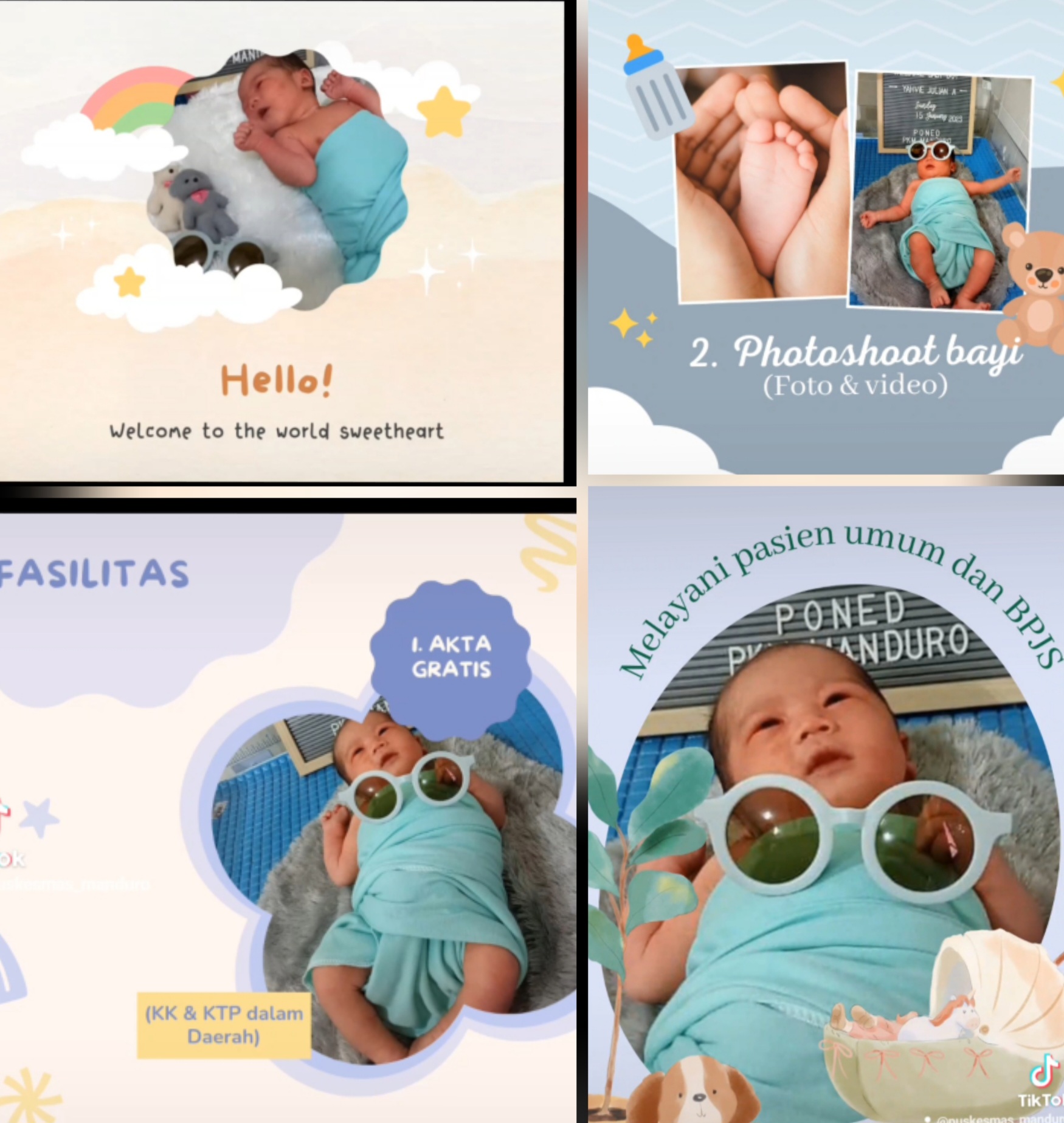 PONED UPT Puskesmas Manduro Siapkan foto shoot bayi baru lahir untuk meningkatkan pelayanan