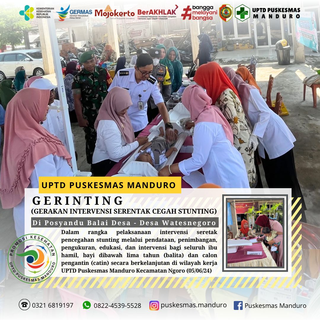 GERINTING (Gerakan Intervensi Serentak Cegah Stunting) di Posyandu Balai desa - Desa Watesnegoro