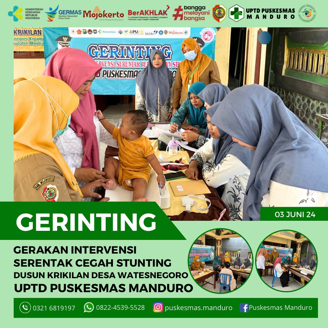 GERINTING (Gerakan Intervensi Serentak Cegah Stunting) di Posyandu Krikilan Desa Watesnegoro