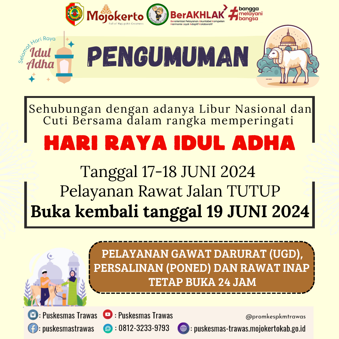 PENGUMUMAN LIBUR IDUL ADHA