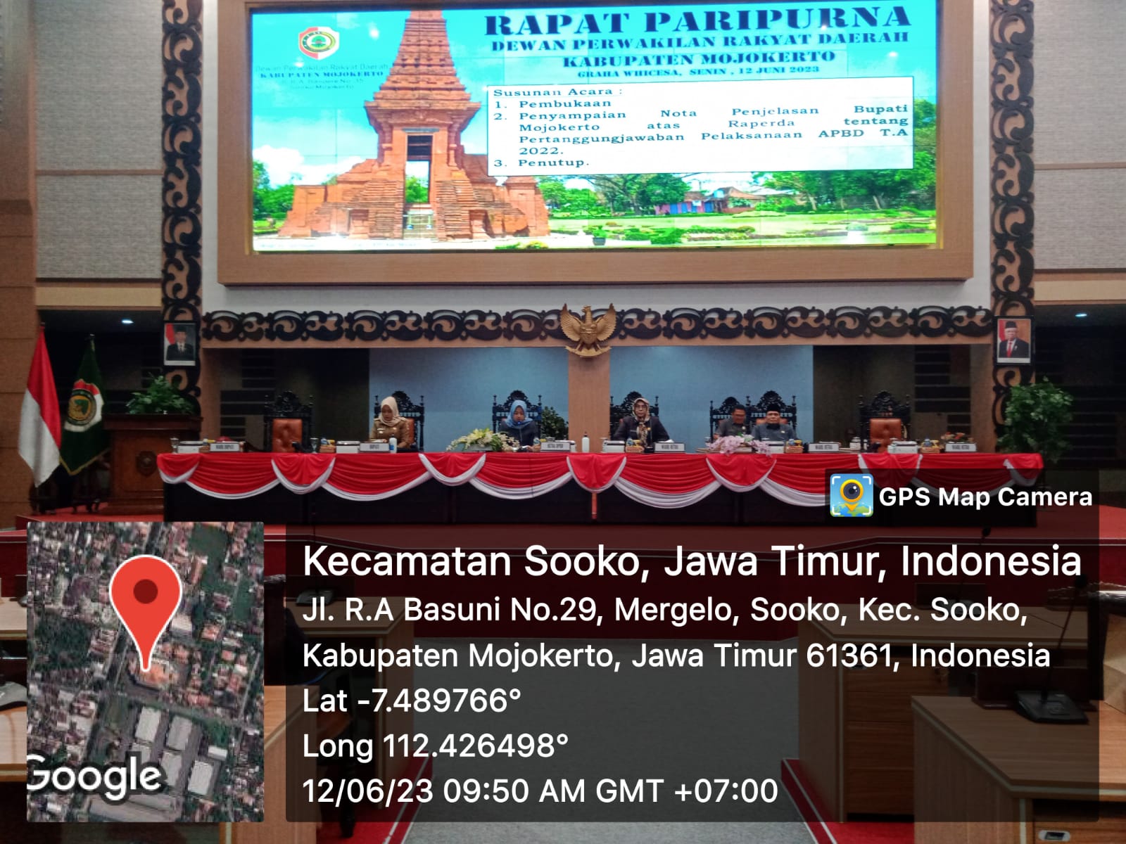 Rapat Paripurna DPRD Kabupaten Mojokerto tanggal 12 Juni 2023