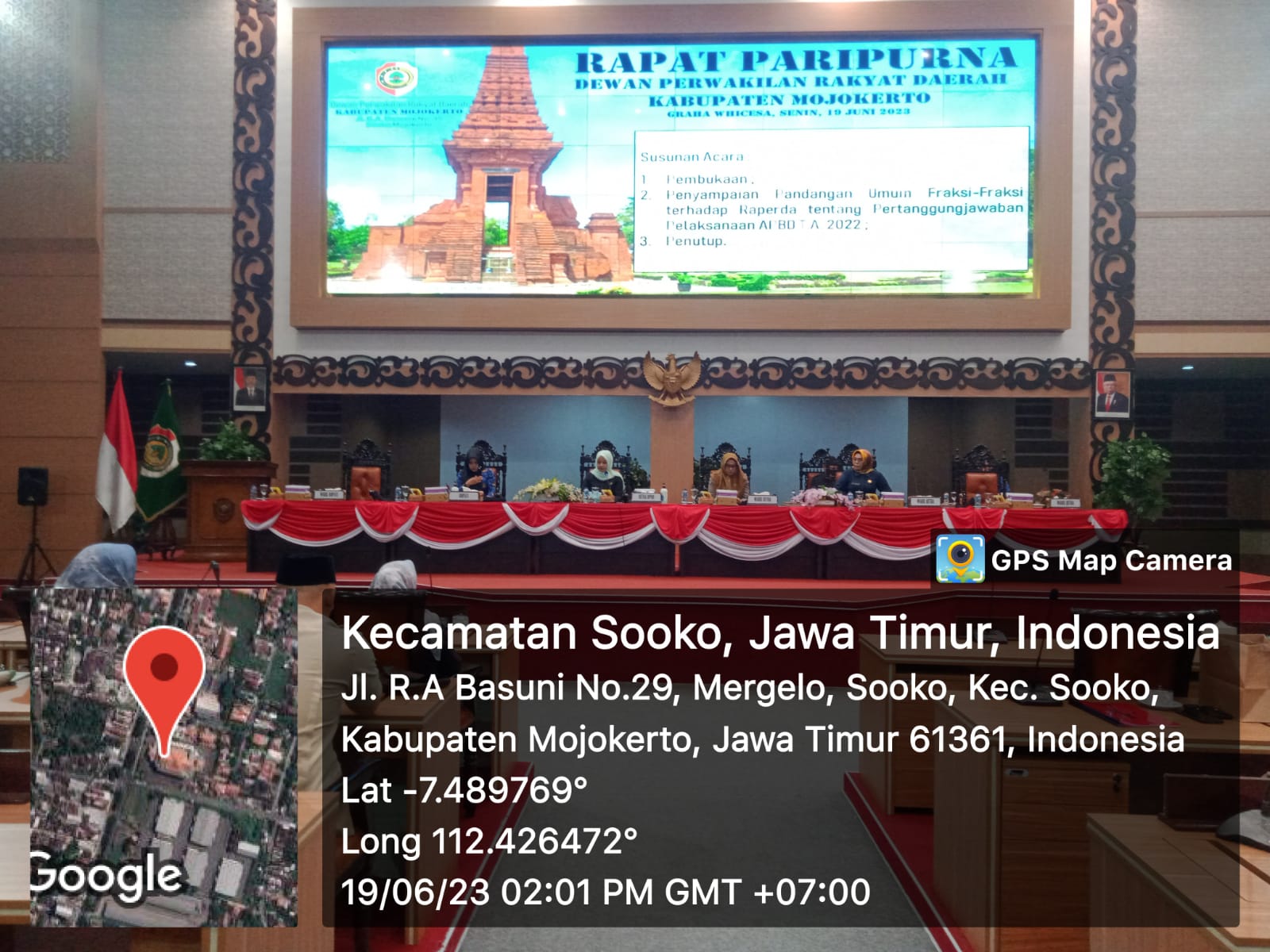 Rapat Paripurna DPRD Kabupaten Mojokerto tanggal 19 Juni 2023