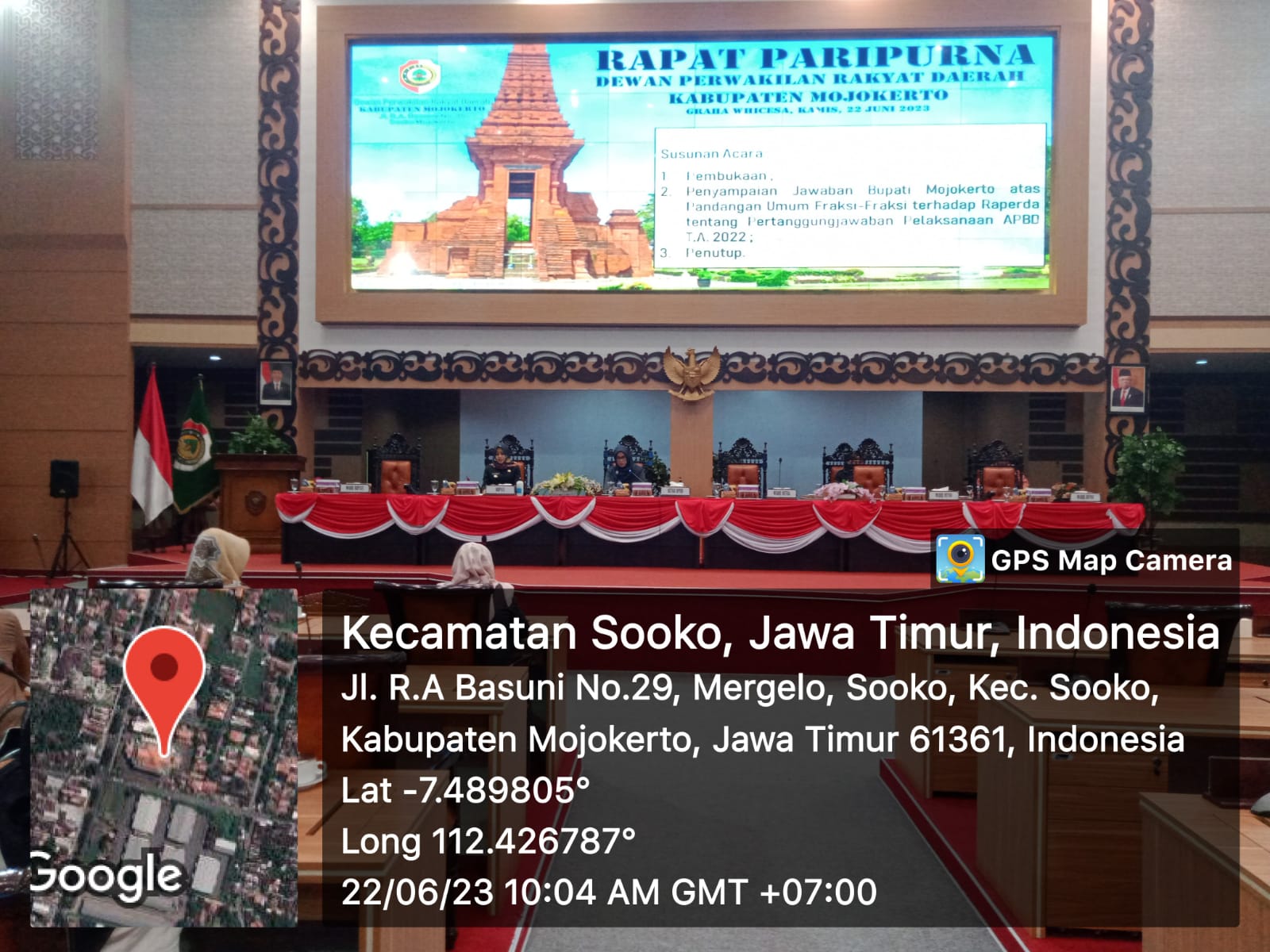 Rapat Paripurna DPRD Kabupaten Mojokerto tanggal 22 Juni 2023